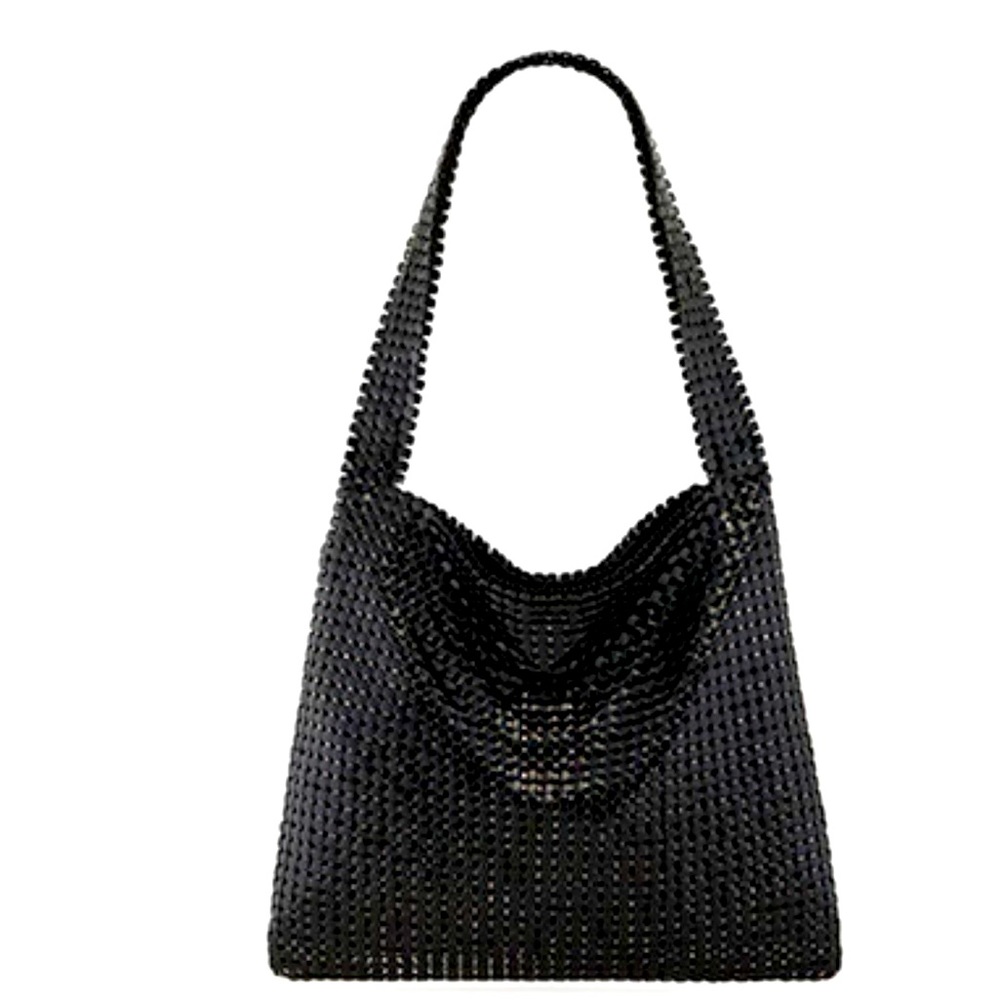 Paco Rabanne black shoulder bag, chain mail effect
